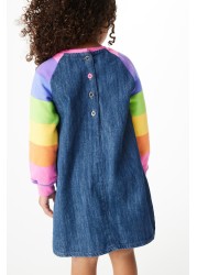 Rainbow Raglan Denim Dress (3mths-7yrs)