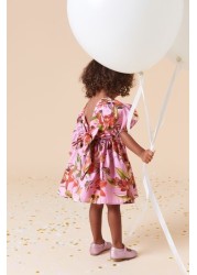 Floral Print Taffeta Dress (3mths-8yrs)