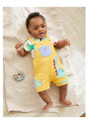 Baby Jersey Dungarees And Bodysuit Set (0mths-2yrs)