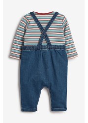 Baby Denim Dungaree And Bodysuit Set (0mths-3yrs)