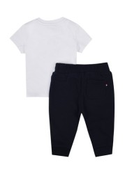 U.S. Polo Assn. White Stripe Rider T-Shirt And Joggers Set