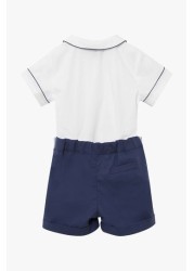 Trotters London French Navy Little Rupert Cotton Set