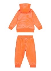 Juicy Couture Orange Velour Tracksuit Zip Through Hoodie and Joggers Set