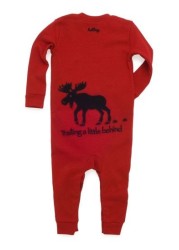 Hatley Baby Red Moose Coverall And Hat