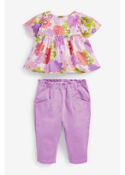 Printed Co-ord Blouse And Trousers (3mths-7yrs)