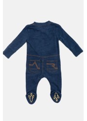 Angel & Rocket Callum Jersey Denim Babygrow