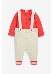 Milk Baby Dungarees And Jacket 3 Piece Set