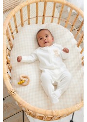 3 Pack Delicate Appliqué Baby Sleepsuits (0-2yrs)