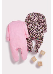 الضجيج. طقم ملابس نوم Baby Pink Animal من قطعتين</br>