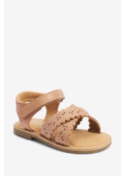 Scallop Sandals Wide Fit (G)