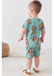 All Over Printed T-Shirt and Shorts Set (3mths-7yrs)