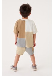 Oversized Colourblock T-Shirt and Short Set (3mths-7yrs)