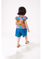 Woven Blouse And Shorts Set (3mths-7yrs)