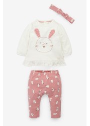 Baby 3 Piece Bunny Set With Headband (0mths-2yrs)