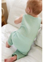 Baby Woven Crinkle Romper (0mths-2yrs)