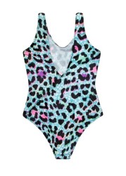 Hype. Blue Ice Leopard Swimsuit