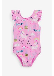 Frill Sleeved Swimsuit (3mths-7yrs)