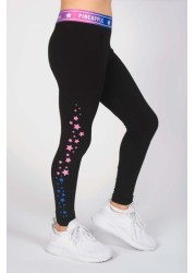 Pineapple X The Next Step Black Ombre Stars Leggings