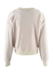 Juicy Couture White Velour Crew Neck Sweatshirt