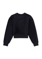 Juicy Couture Black Corduroy Velour Oversize Crew Sweat Top