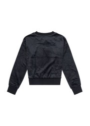 Juicy Couture Black Velour Crew Neck Sweater