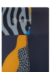 adidas Girls Navy Animal Power Leggings