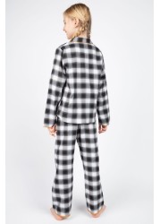 Cyberjammies Charcoal Checks Long Sleeve Pyjamas