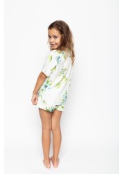 Cyberjammies Gina Lime Print Sleeveless Shorty Set