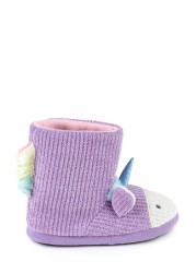 totes Girls Tall Unicorn Boot Slippers