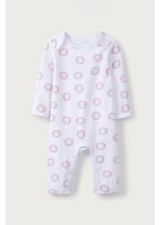 The White Company Lion Print Sleepsuit