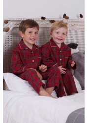 Trotters London Red Cosy Christmas Pyjamas