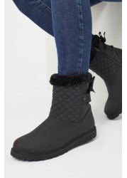 Lipsy Quilted Faux Fur Lined Boot (Older)