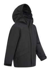 Mountain Warehouse Black Solar Kids Waterproof Jacket