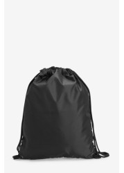 School Drawstring Bag with internal Zip Pocket