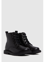 Schuh Black Creator Lace-Up Boots