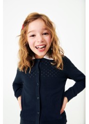 Pointelle Detail School Cardigan (3-16yrs)