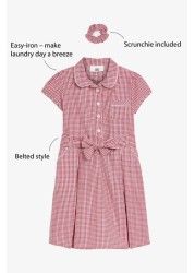 Gingham School Dress Set (3-14yrs)