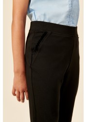 Jersey Pull-On Waist Frill Pocket School Trousers (3-16yrs)