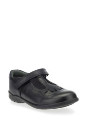 Start-Rite Poppy Black Leather T Bar School Shoes