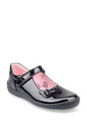 Start-Rite Giggle Black Patent Leather School Shoes Wide Fit