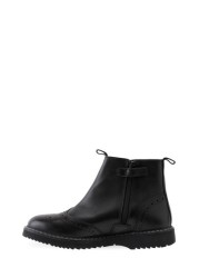 Start-Rite Revolution Black Leather Zip-Up Boots