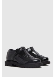 Schuh Black Leader T-Bar Shoes