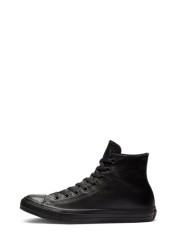 Converse Black Leather High Top Trainers