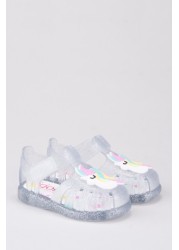 Igor Clear Tobby Natural Unicornio Glitter Sandals