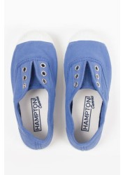 Trotters London Blue Plum Canvas Shoes