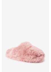 Recycled Faux Fur Mule Slippers