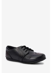 School Leather Lace-Up Brogues Wide Fit (G)