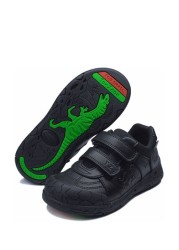 ToeZone Black PAX Vegan Dinosaur School Shoes