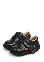 Kickers Junior Kick Lo Hook and Loop Leather Shoes