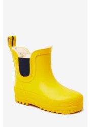 Wellies الكاحل مبطنة دافئة